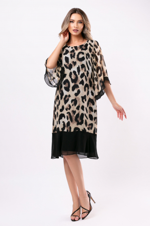 Rochie de ocazie mărime mare cu imprimeu animal print [1]