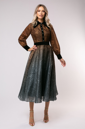 ROCHII ELEGANTE - Rochie Diandra cu imprimeu din catifea