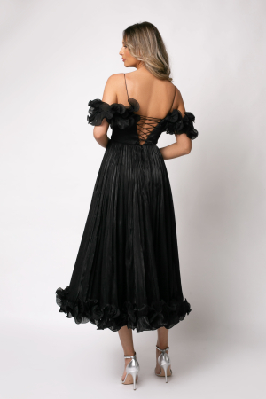 Rochie elegantă de ocazie cu volane și corset [2]