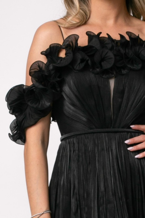 Rochie elegantă de ocazie cu volane și corset [3]