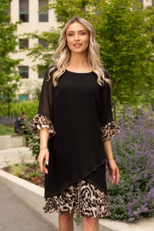 ROCHII DE SEARĂ - Rochie Zian de ocazie cu imprimeu animal print