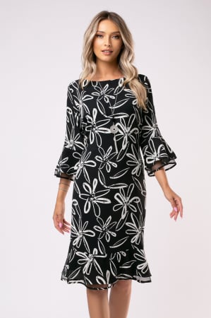 ROCHII DE OCAZIE - Rochie Hermina de ocazie cu imprimeu floral