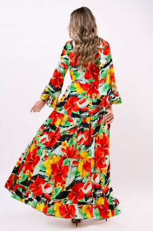 Rochie mărime mare Boho style din mătase [2]