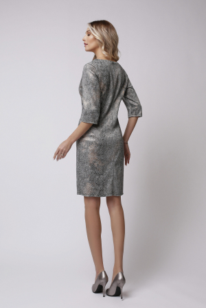Rochie Miraj office cu imprimeu animal print [5]