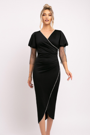 ROCHII ELEGANTE - Rochie Miruna elegantă cu mâneci tip plasă