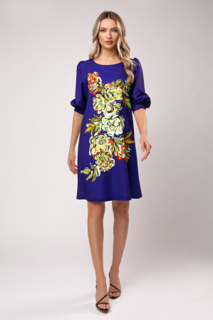 Rochie Rada indigo cu imprimeu floral [1]