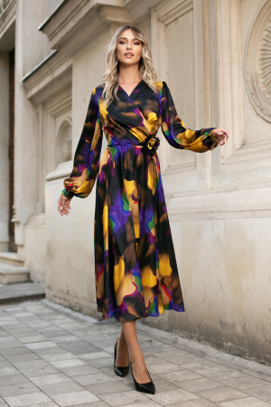 Rochie Runa galbenă de ocazie din satin [1]