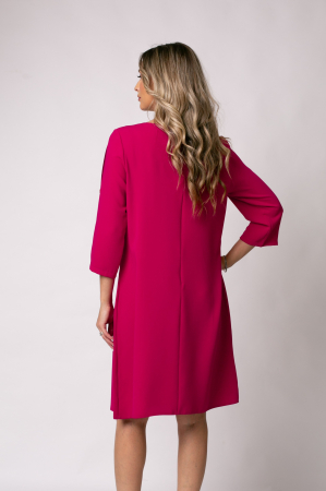 Rochie Triniti fucsia accesorizată pe mânecă [3]