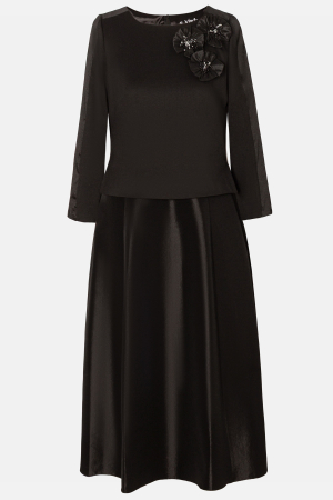 Rochie Viada neagră elegantă accesorizată cu flori 3D [1]