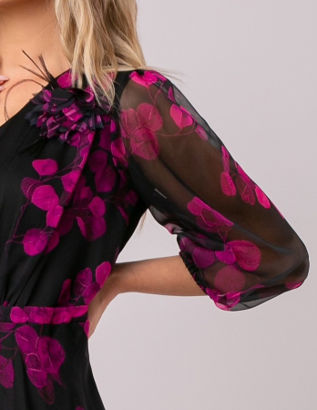 Rochie Viada elegantă accesorizată cu o flore 3D [6]