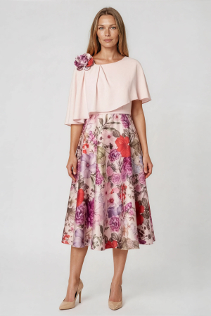 VEZI TOATE NOUTĂȚILE - Rochie Viada elegantă roz cu imprimeu floral
