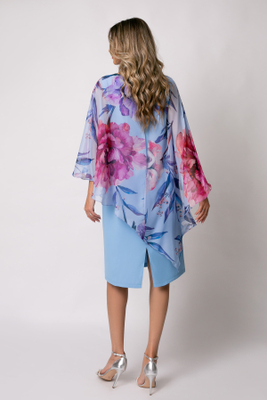 Rochie Viada elegantă blue cu imprimeu floral [6]