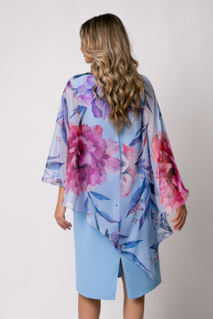 Rochie Viada elegantă blue cu imprimeu floral [2]