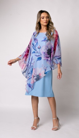 Rochie Viada elegantă blue cu imprimeu floral [2]
