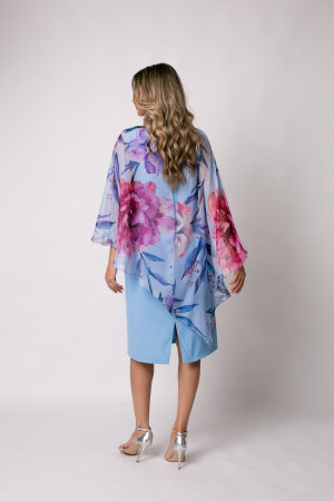 Rochie Viada elegantă blue cu imprimeu floral [3]