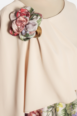 Rochie Viada elegantă bej cu imprimeu floral [2]