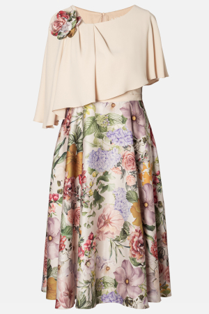 Rochie Viada elegantă bej cu imprimeu floral [1]