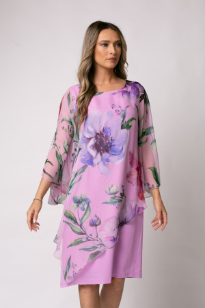 Rochie Viada elegantă lila cu imprimeu floral [4]