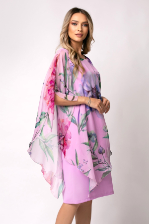 VEZI TOATE NOUTĂȚILE - Rochie Viada elegantă lila cu imprimeu floral