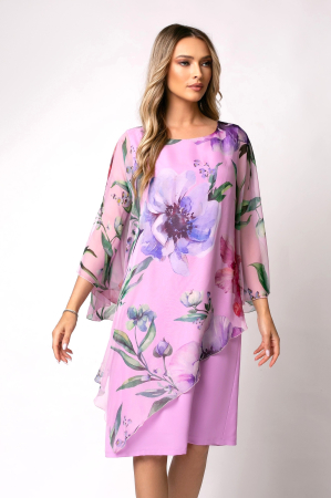 Rochie Viada elegantă lila cu imprimeu floral [1]