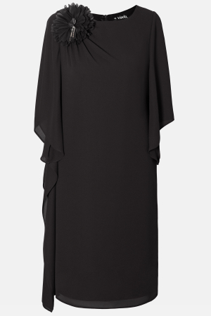 Rochie Viada elegantă neagră accesorizată pe umăr [1]