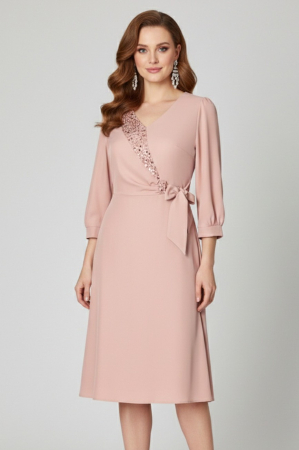 VEZI TOATE - Rochie Viada roz elegantă accesorizată cu petricele