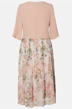 Rochie Viada elegantă roza pudră cu imprimeu floral [2]