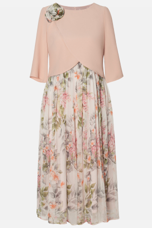 Rochie Viada elegantă roza pudră cu imprimeu floral [1]