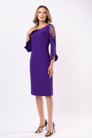 Rochie Viada mărime mare mov cu broderie [4]