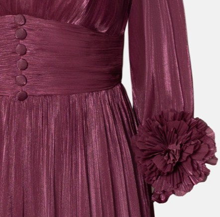 Rochie Viada mov de ocazie accesorizată pe mânecă [2]