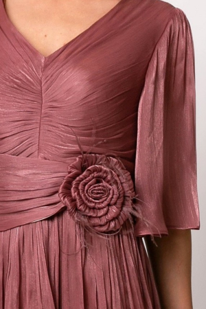 Rochie Viada mov de ocazie accesorizată în talie [3]