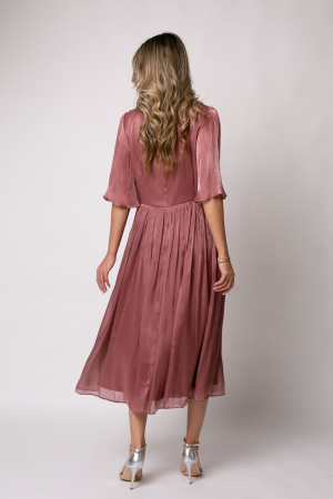 Rochie Viada mov de ocazie accesorizată în talie [2]