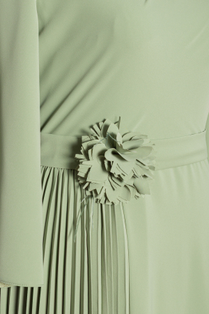 Rochie Viada verde mentă cu pliuri [2]