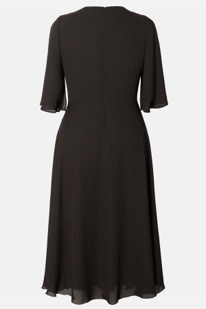 Rochie Viada neagră de ocazie accesorizată în talie [3]