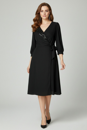 Rochie Viada neagră elegantă accesorizată cu petricele [1]