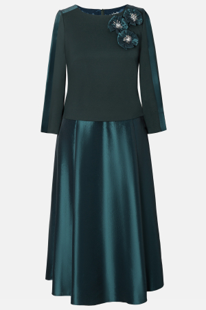 Rochie Viada verde elegantă accesorizată cu flori 3D [1]