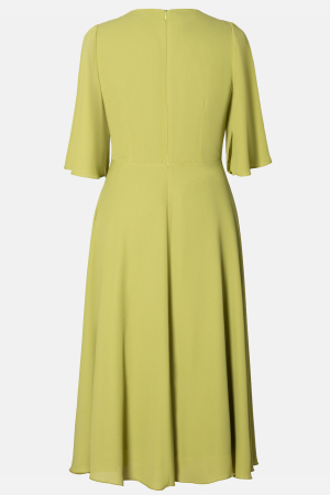 Rochie Viada verde fistic de ocazie accesorizată în talie [2]