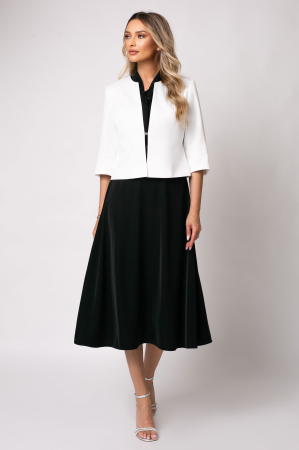 Sacou alb scurt tip bolero [4]