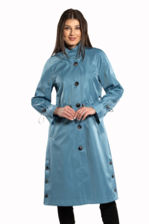 TOATE PRODUSELE - Trenci SENTIERRI bleu cu guler tunică