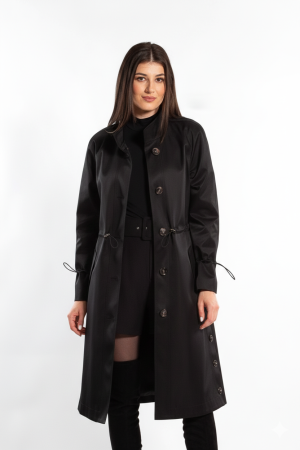 Trenci SENTIERRI negru cu guler tunică [2]