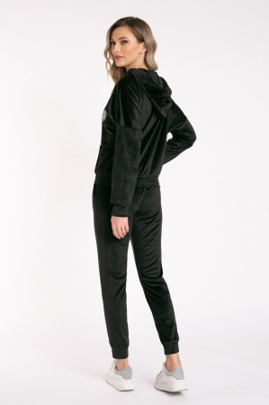 Trening negru din catifea cu glugă [3]