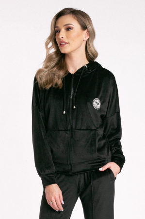 Trening negru din catifea cu glugă [2]