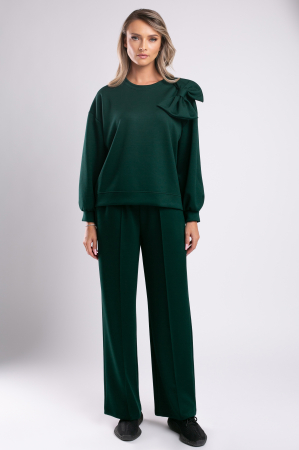 Trening verde cu pantalon larg și fundă 3D [2]