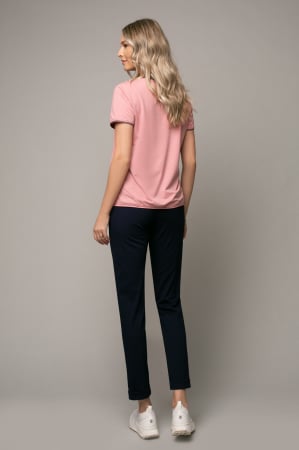Tricou Samanta roz cu imprimeu brodat [2]