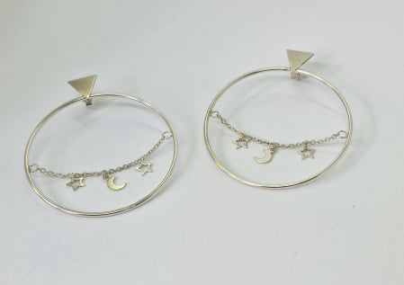 Cercei - Cercei Stelaris din argint lucrati manual