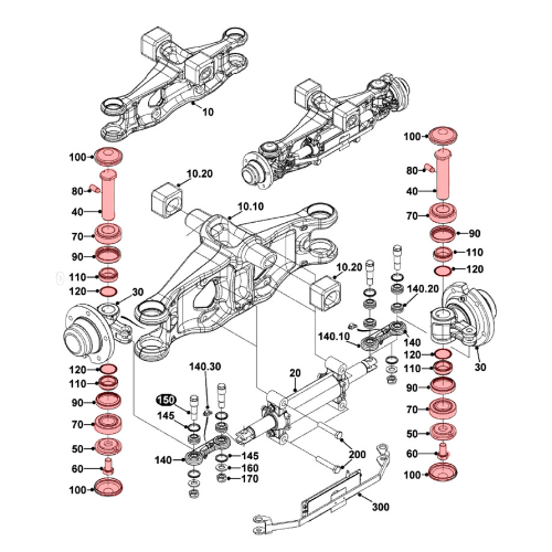 Rear axle kingpin repair kit – Hyster H177 [2]