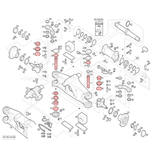 Steering system fuze repair kit - Linde 391 forklift (from series H2X391F50001)   [2]