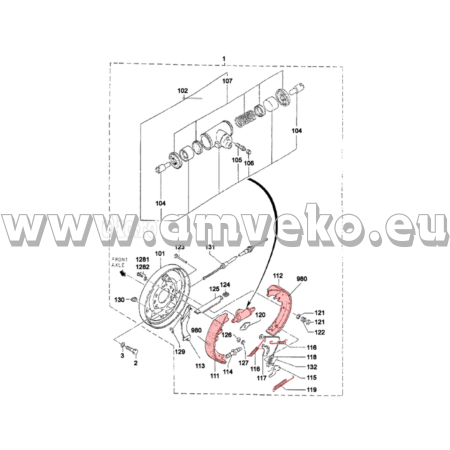 Brake system kit for Jungheinrich DFG320 forklift – 525646, 50059094, 50047358 [1]