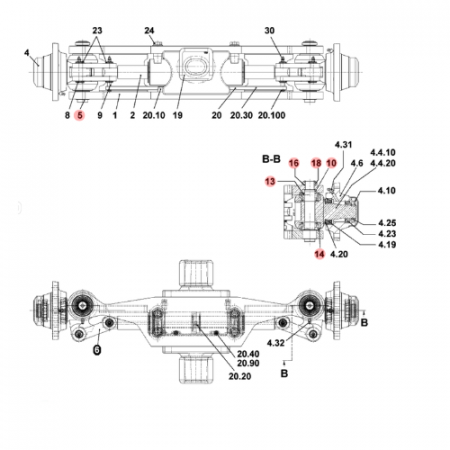 Rear Axle Kingpin Kit for Jungheinrich EFG316 – EFG320 Forklifts (2004–2009) [1]