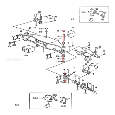 Rear axle steering spindle kit Jungheinrich 15-20AE [1]